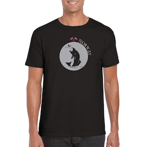 T-Shirt Norway fishing angler salmon fish fly fishing unisex with round neck Norwegian flag Scandinavia