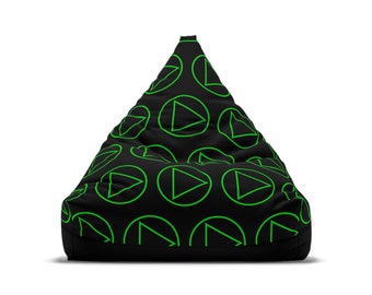 Bean Bag Chair Cover, Play Button Beanbag, Personalized Beanbag, Kid's Beanbag, Adult Beanbag, Comfy Kids Furniture, Groovy Beanbag