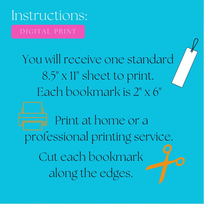 Digital Bookmarks Daisy Themed Bookmarks Children's Etsy