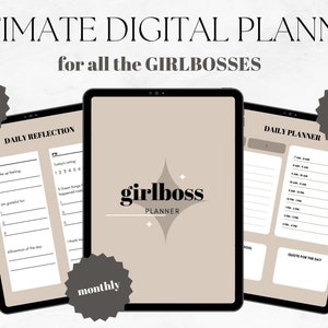 Digital girl boss planner | daily | weekly | monthly
