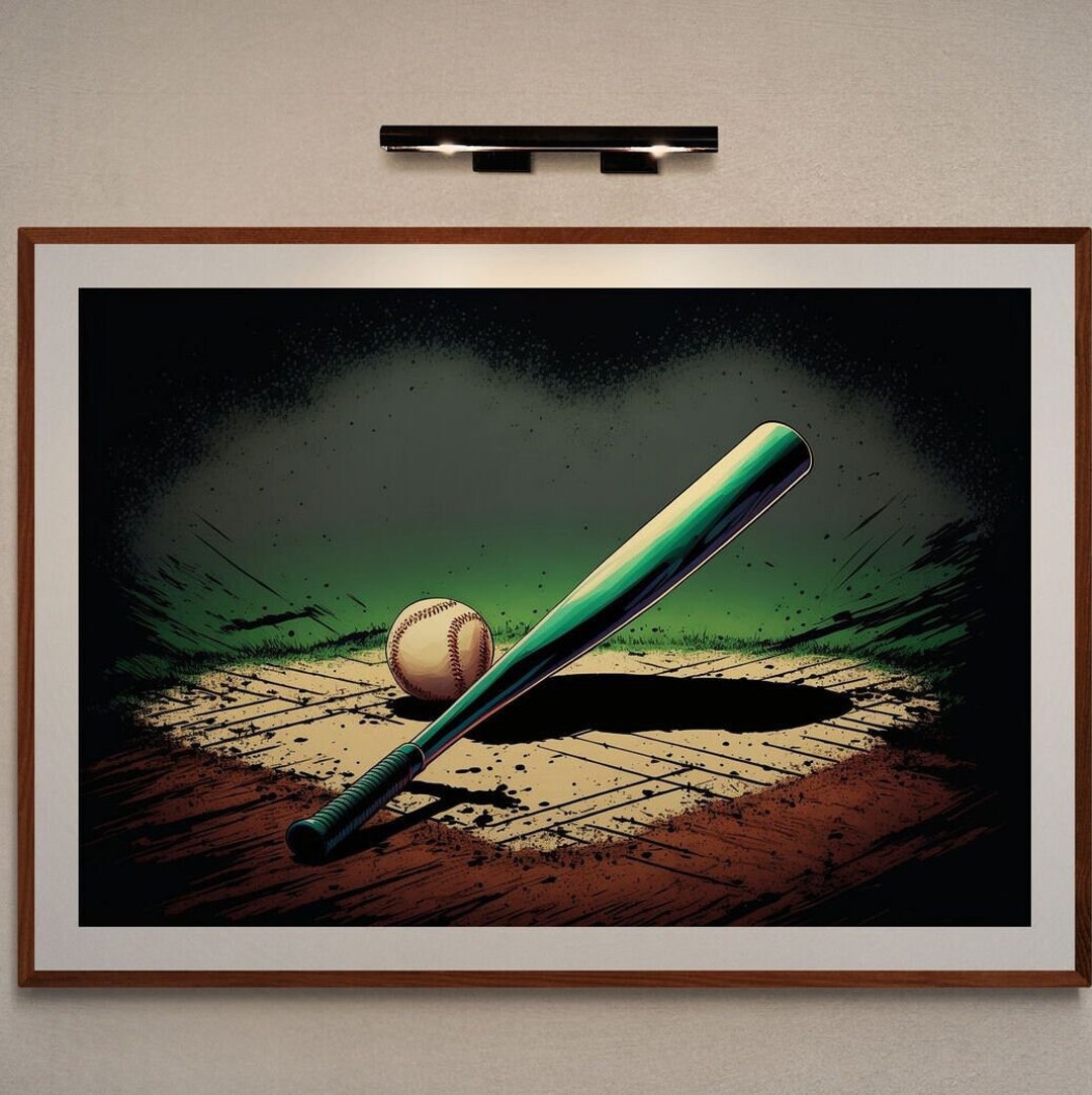 Baseball Poster, Baseball Wall Art, Baseball Print, Old Baseball Ball