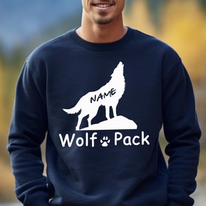 Custom Wolf Pack Sweatshirt, Wolf Pack Family Matching Sweater, Wolf Lover Sweatshirt, Family Wolf Pack Sweater, Animal Lover Gift