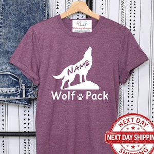 Wolf Pack Shirts, Wolf Family Matching T-Shirts, Mama Wolf, Papa Wolf, Family Shirts, Matching Family Outfit, Family Wolf Pack Tees