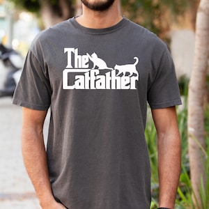 Camiseta "El Padrino de los Gatos", Camiseta Comfort Colors para Papá, Regalo para Amantes de los Gatos, Regalo para el Día del Padre, Regalo para el Dueño de un Gato (para su esposo), Regalo de Cumpleaños para Papá