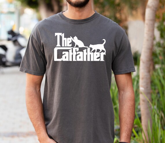 The Catfather Shirt, Comfort Colors Dad Shirt, Cat Lover Gift for Dad, Fathers Day Gift, Cat Owner Gift for Husband, Cat Dad Shirt
