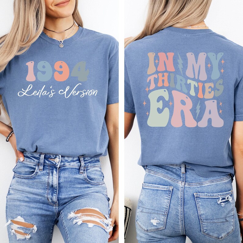 Custom In My Thirties Era Shirt, Comfort Colors Birthday Shirt, 30th Birthday Tee, Birthday Girl Shirt, Personalized Birthday Tee, Bday Gift Bild 4