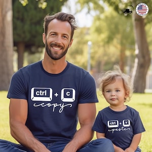 Tshirt Ctrl C Ctrl V Matching Set, Funny Dad Toddler Tshirt, Youth Matching Tshirt, Baby Onesie Copy Paste Shirt, Sweatshirt