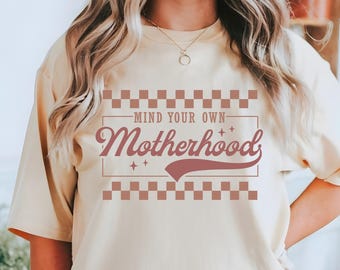 T-shirt pour maman amusant : graphisme rétro « Occupez-vous de votre maternité »