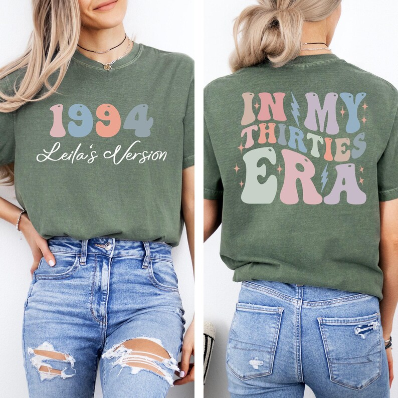 Custom In My Thirties Era Shirt, Comfort Colors Birthday Shirt, 30th Birthday Tee, Birthday Girl Shirt, Personalized Birthday Tee, Bday Gift Bild 3