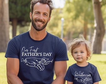 Personalized Father's Day Shirt, Our First Father's Day, Custom Father's Day Matching Shirt, Father's Day Gift, 1st Fathers Day