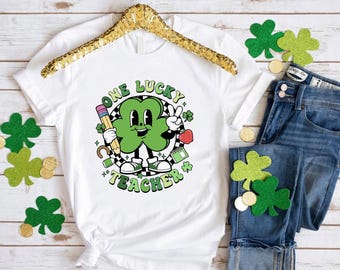 One Lucky Teacher Shirt, St. Patricks Day Teacher Shirt, Lucky Teacher Shirt, St Patricks Day Gift, Shamrock Teacher Shirt, Teacher Gift Tee