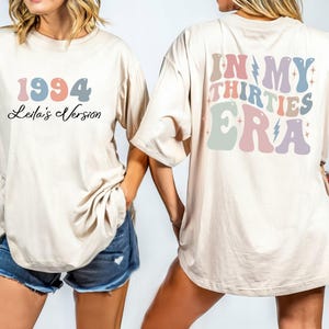 Custom In My Thirties Era Shirt, Comfort Colors Birthday Shirt, 30th Birthday Tee, Birthday Girl Shirt, Personalized Birthday Tee, Bday Gift Bild 2