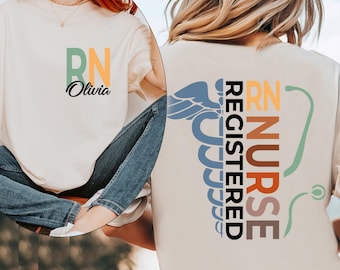 Personalized RN Nurse Shirt, Registered Nurse Tee, Custom Name Nurse Gift, Medical Professional Shirt, Graduation Gift, Healthcare Worker
