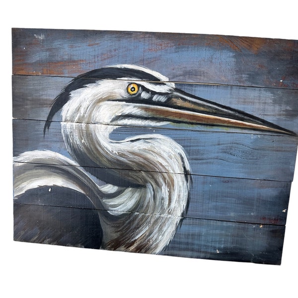 Blue Heron Painting Etsy