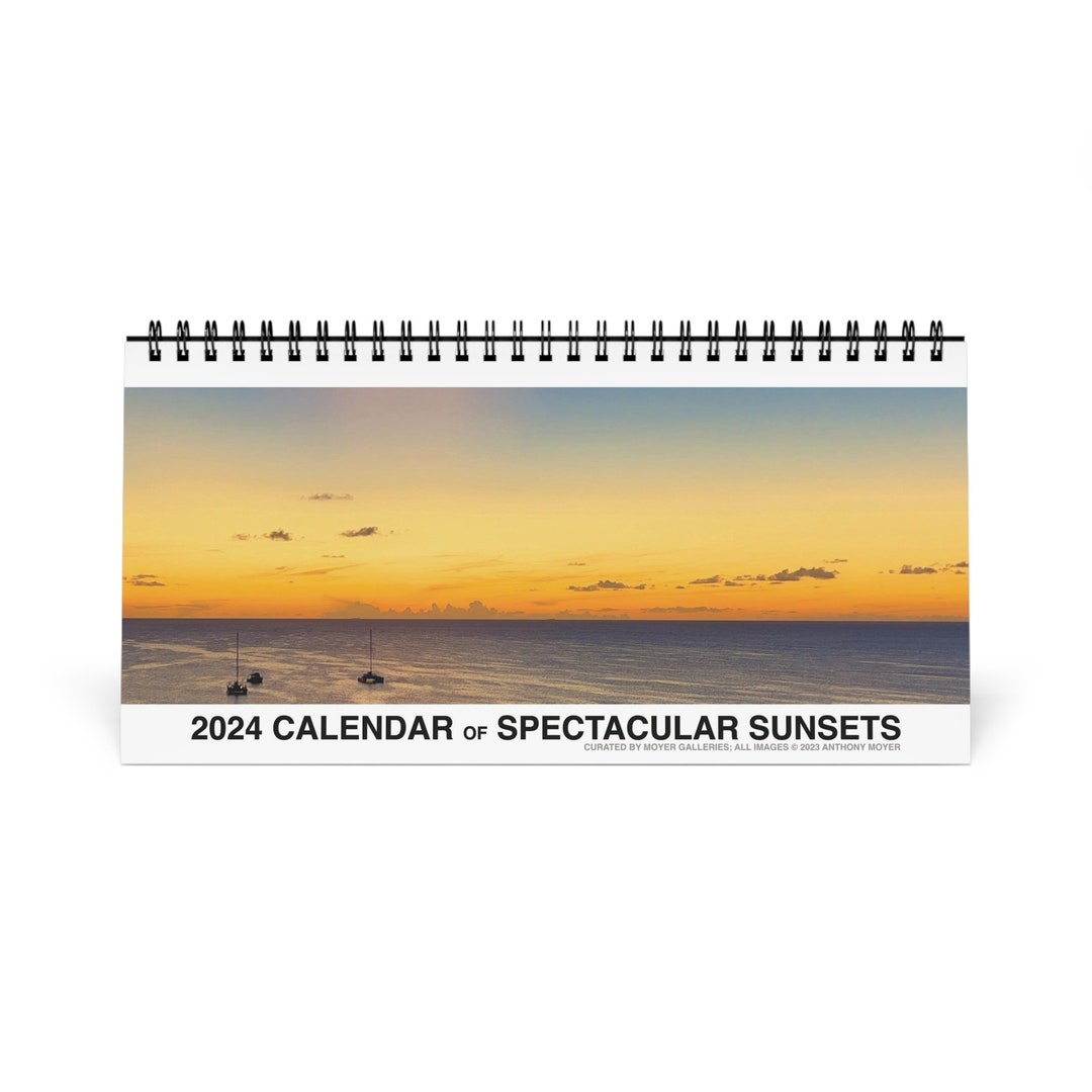 2024 Desk Calendar Spectacular Sunsets - Etsy