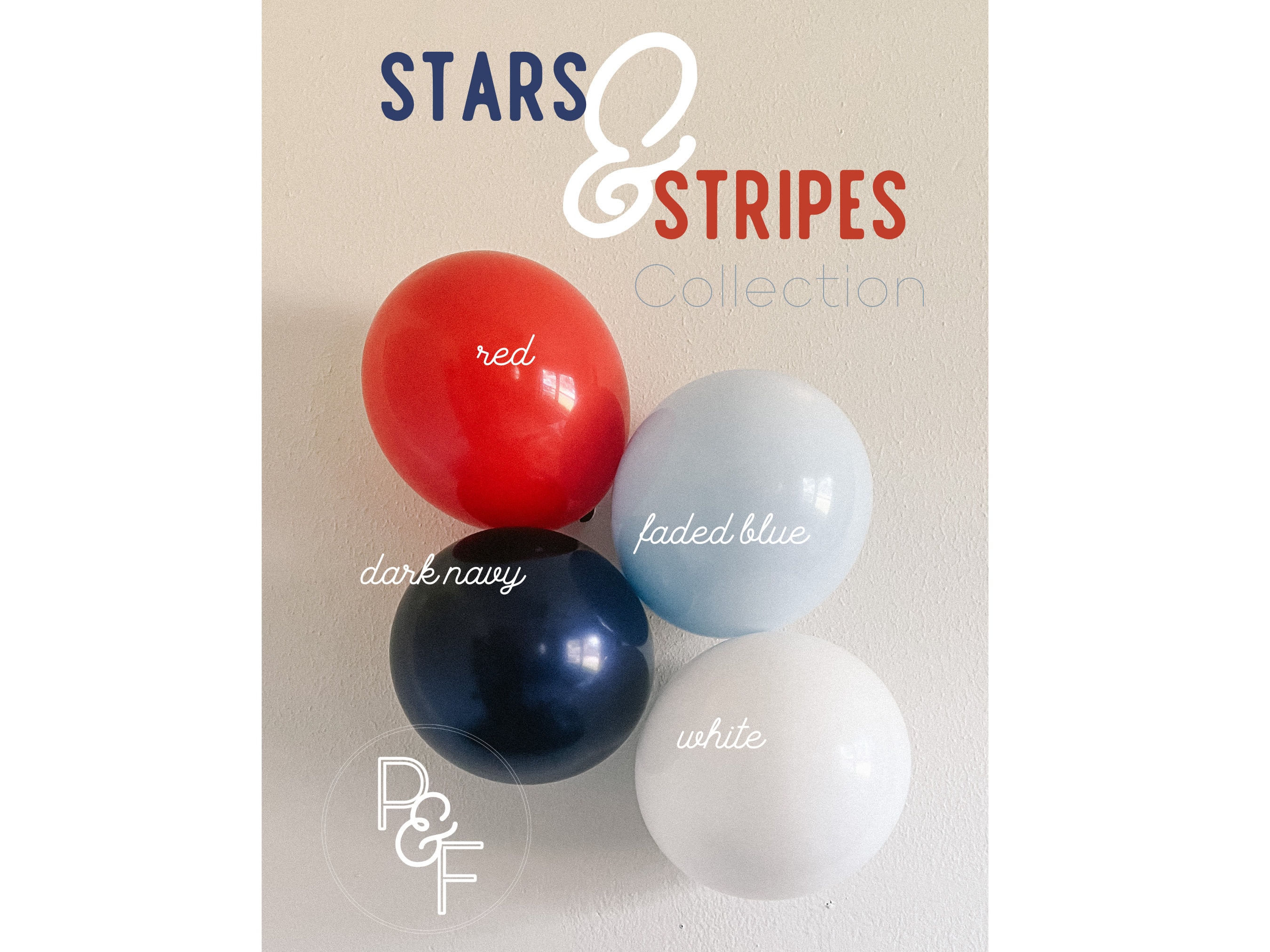 Bonropin 132pcs Red White and Blue Balloon Garland Kit with Gold Ballo