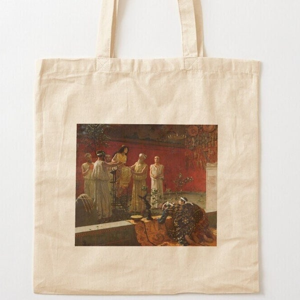 Canvas Tote Bag, The Oracle Of Delphi, Shopping bag, Cotton bag, Eco friendly, Ancient Greek History, Greek mythology, Tote bag for books
