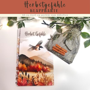 Herbstgefühle Klappkarte - Würfeln, Rubbeln, abstreichen & Lose ziehen | Sparen mit der Umschlagmethode | Spar Challenge Herbst