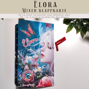 Elora Mix-Klappkarte - Würfeln, Rubbeln, Lose ziehen, Abkleben | Lass Deinen Sparwunsch Wirklichkeit werden | Sparen mit der Umschlagmethode