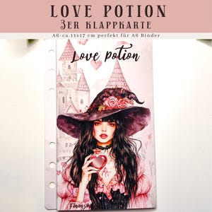 Love Potion Sparchallenge 3er Klappkarte zum abheften - Würfeln, Rubbeln & Lose ziehen, Love Labyrinth | Sparen mit der Umschlagmethode