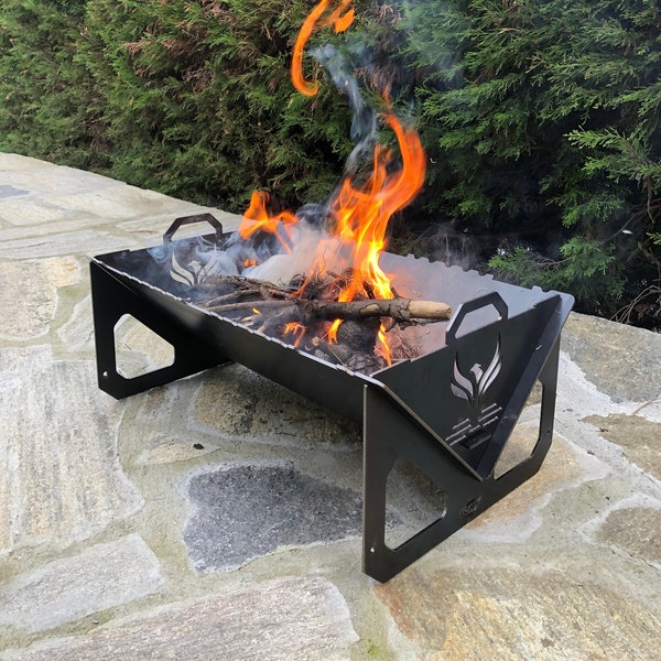 Vuurplaatsgrill, Octo M200 BBQ, draagbare barbecue, inklapbaar voor op de camping