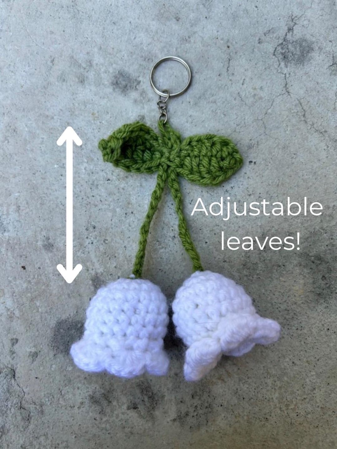 Handmade Crochet Lily of the Valley Keychain - Etsy