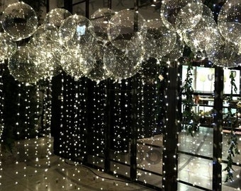 Warm White LED Bobo Balloon: 10 inch Light Up Wedding Decor