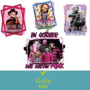 Halloween Character Png Bundle, Horror Characters Png Bundle, Horror Friends Png Horror Bundle PNG, Horror Movie PNG, Halloween Png