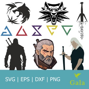 Witcher Logo| Medallion Symbols|  Digital Download| Instant Download| Svg| Dxf| Eps| Png