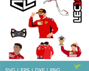 CHARLES LECLERC| Formüla 1| Svg| Png| Cutting Files | F1 svg| Ferrari 16| CL16| Motorsport Svgs