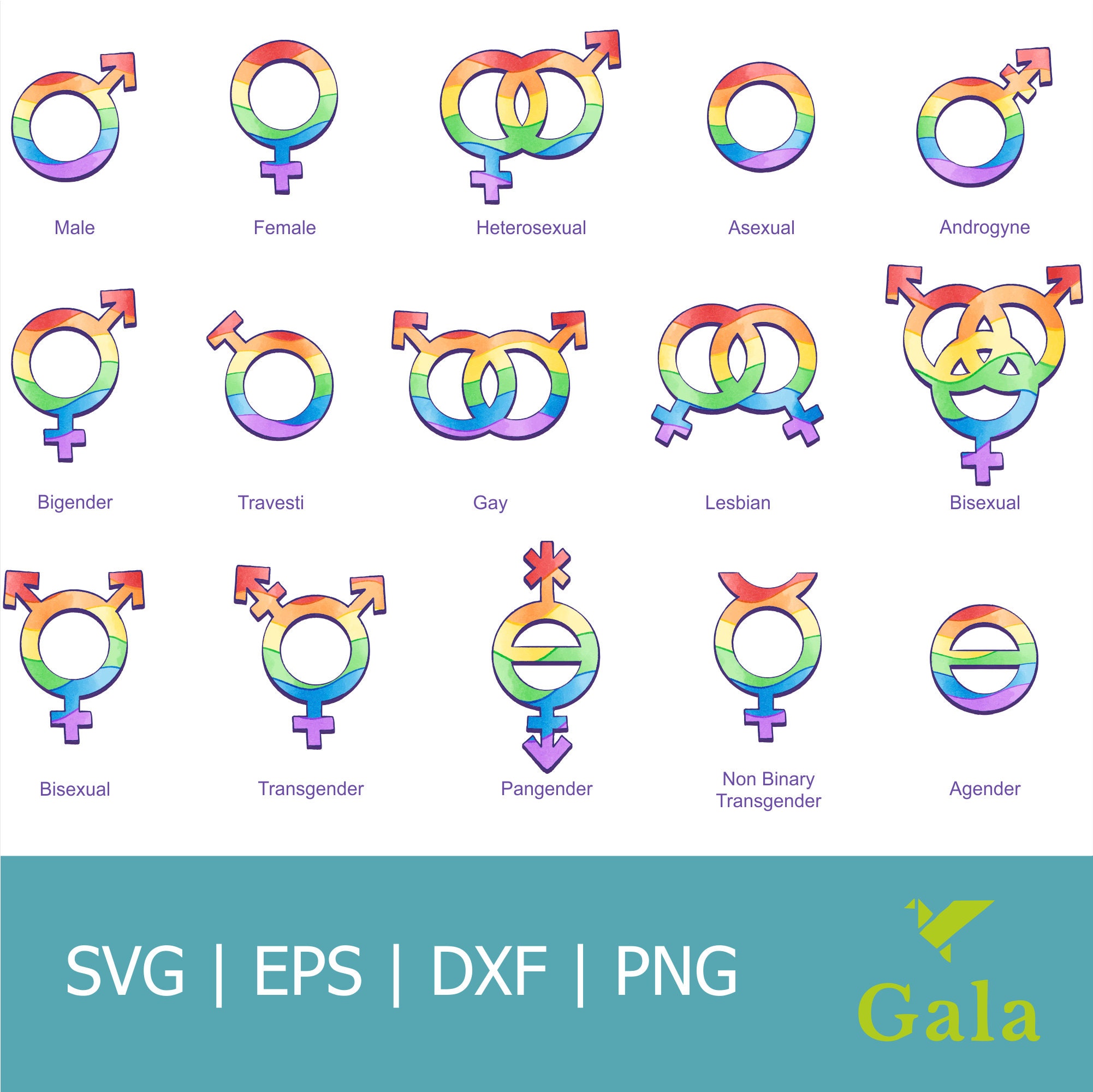 Gender Symbol |Female Gender| Bundle SVG Files | Male Female Transgender Cut Files | Gender Symbol Vector Files | Gender Symbol Clip Art