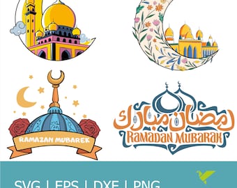 Ramadan Kareem Svg Bundle| Ramadan Mubarak Svg| Ramadan Flowers Svg| Eid Ramadan Svg| Islamic Svg| Eid Mubarak Mosque Svg