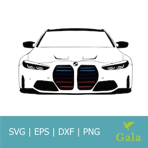2022 M4 Front Car SVG Clip Art Graphic Art Instant Download Illustration Vector svg eps png jpg Stencil Automotive File