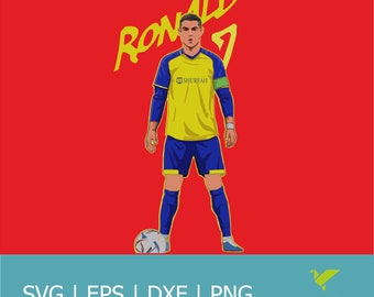CR7 Svg |Cristiano Ronaldo Png | Al Nassr FC | Laser Cut Files| Cricut| Glowforge| Dxf Files| Cnc Files| Ronaldo Silhouette| Ronaldo Clipart