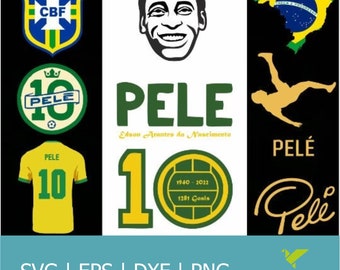 Pele Svg | Rıp Pele Svg | Brazillian Legend | Digital download | Pele Football | Soccer|