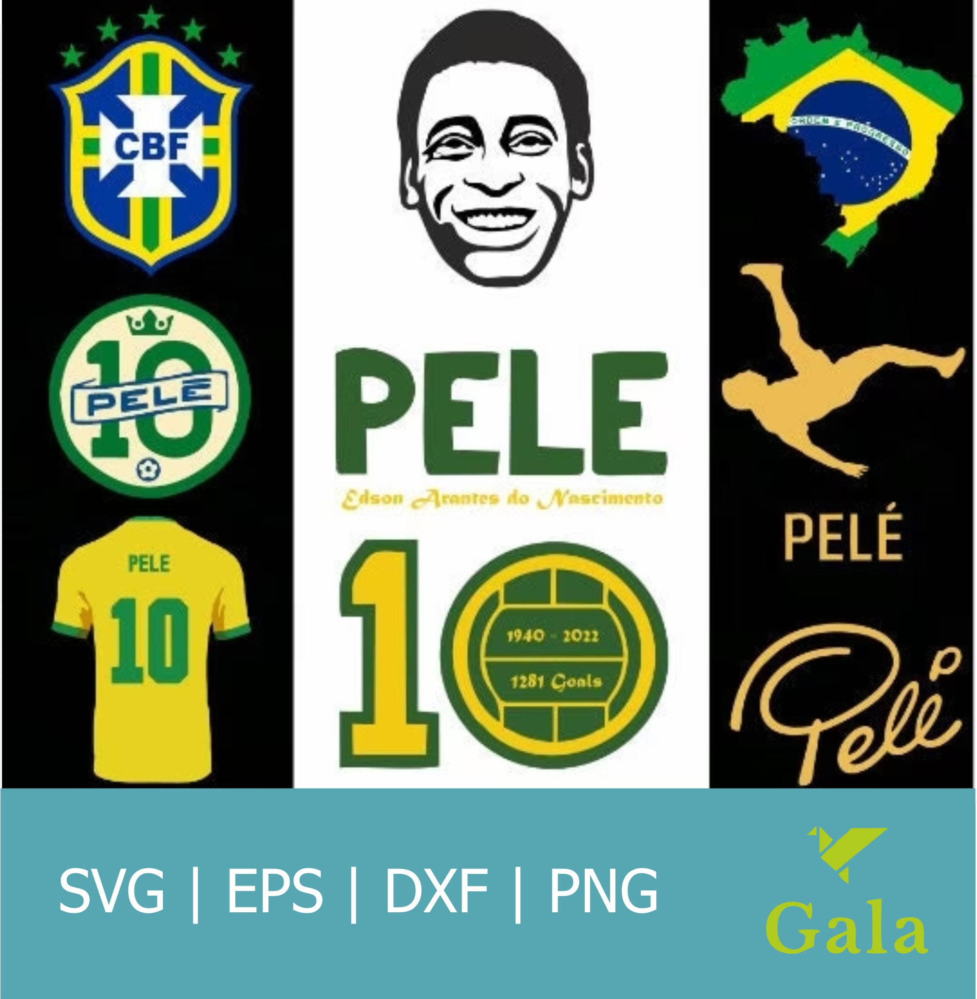 Pele Svg | Rıp Pele Svg | Brazillian Legend | Digital Download