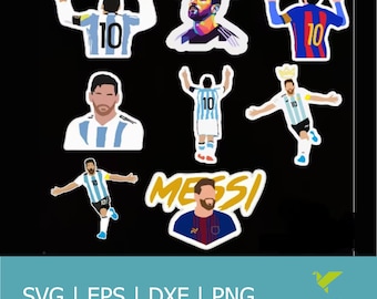 Lionel Messi Sticker /Argentina /Messi Argentina Svg /Goat Svg /Stickers Soccer World Cup / to Print / Digital Download