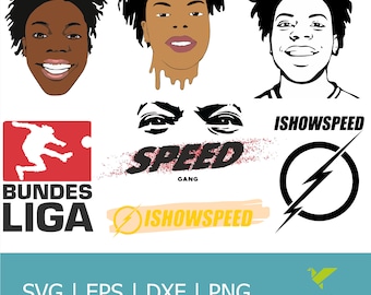 Ishowspeed Svg | Shirt Png | Sticker Svg | Printable T-Shirt Design | Instant Download and Ready To Print