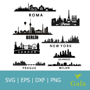 City Name SVG, Berlin City Svg,Roma City Skyline, City Svg, City Silhouette, American svg, For Cricut, For Silhouette, Cut File