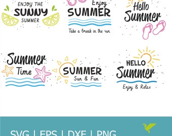Summer SVG Bundle, Beach SVG, Beach Life SVG, Summer shirt svg, Beach shirt svg, Beach Babe svg, Summer Quote, Cricut Cut Files,