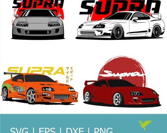 Supra SVG| JDM Car PNG| Vector Pack| Vector Pack Pro| Supra Fast Tuner Car | Drifting Supra Svg| Png | Supra Vector| Sticker|