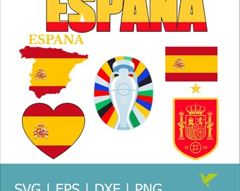 Spain National Football Team Svg| Espana Svg| Euro 2024 Svg| Word Cup Svg| Football Team Svg| Eps |Dxf| Png