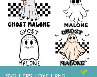 Ghost Malone SVG| Halloween SVG| PNG| Funny Ghost| Instant Download| Sublimation Graphics| Clipart| Cute Ghost png| Fun Halloween Design|