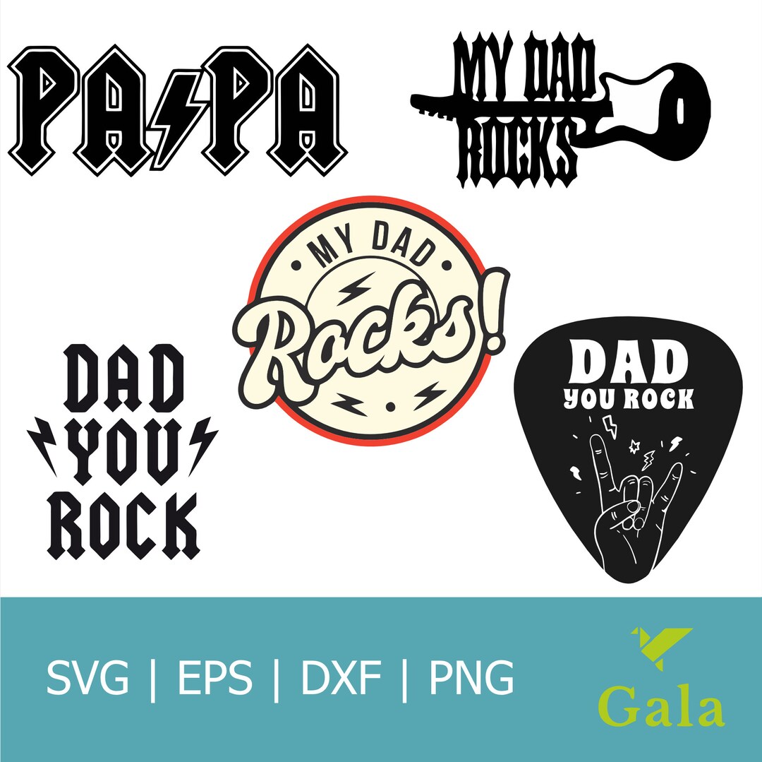 Father's Day Svg| Rock Papa Svg| Rock-roll Svg| Dad Svg| Father Svg ...