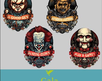Imágenes PNG de asesinos de películas de terror / Diseño espeluznante de Halloween