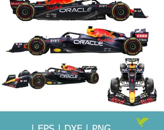 F1 Red Bull-autoraces | Formule 1 | Handgemaakt ontwerp | Max Verstappen | Sergio Pérez | PNG