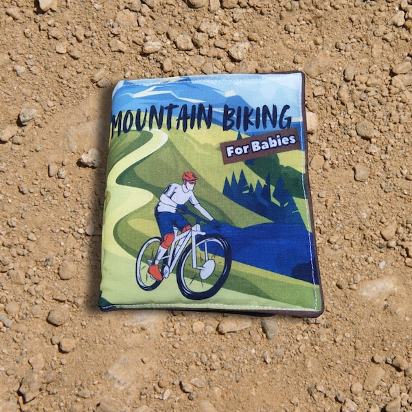 Mountain Biking for Babies Soft Book - Handmade Biking Baby Gift