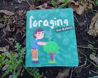 Foraging Baby Nature Book -Handmade Soft Baby Book Foraging -Baby Nature Gift -Baby Shower Gift for Nature Lover -Nature Baby Christmas Gift