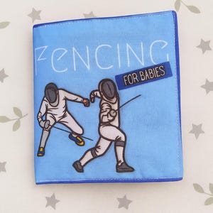 Fencing Soft Book for Babies – Handmade Baby Shower Gift for Fencers
