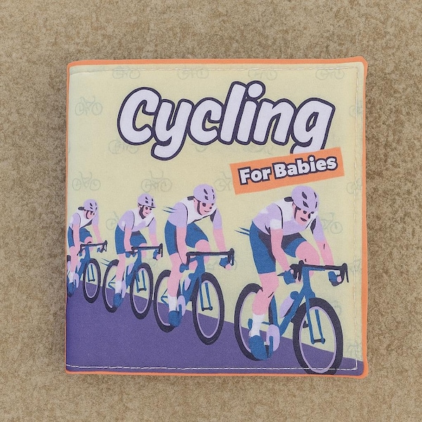 Cycling for Babies Soft Book – Handmade Bike Sports Baby Shower Gift for Bikers